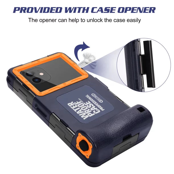 UrbanX Professional [15m/50ft] Swimming Diving Surfing Snorkeling Photo Video Waterproof Protective Case Underwater Housing for vivo Y30 And all Phones Up to 6.9 Inch LCD with Lanyard