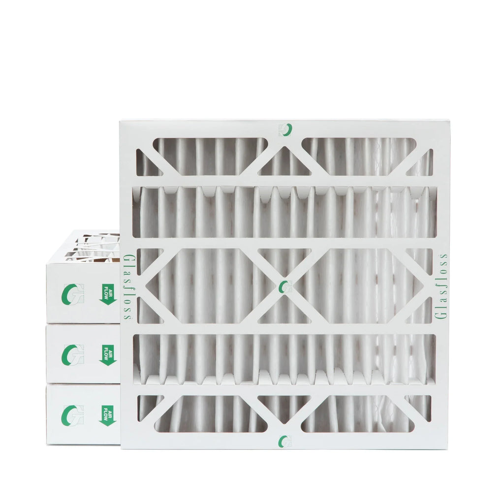 Exact Size: 19-1/2 x 19-1/2 x 3-3/4. Box of 4. Glasfloss ZL 20x20x4 MERV 10 Pleated AC Furnace Air Filters