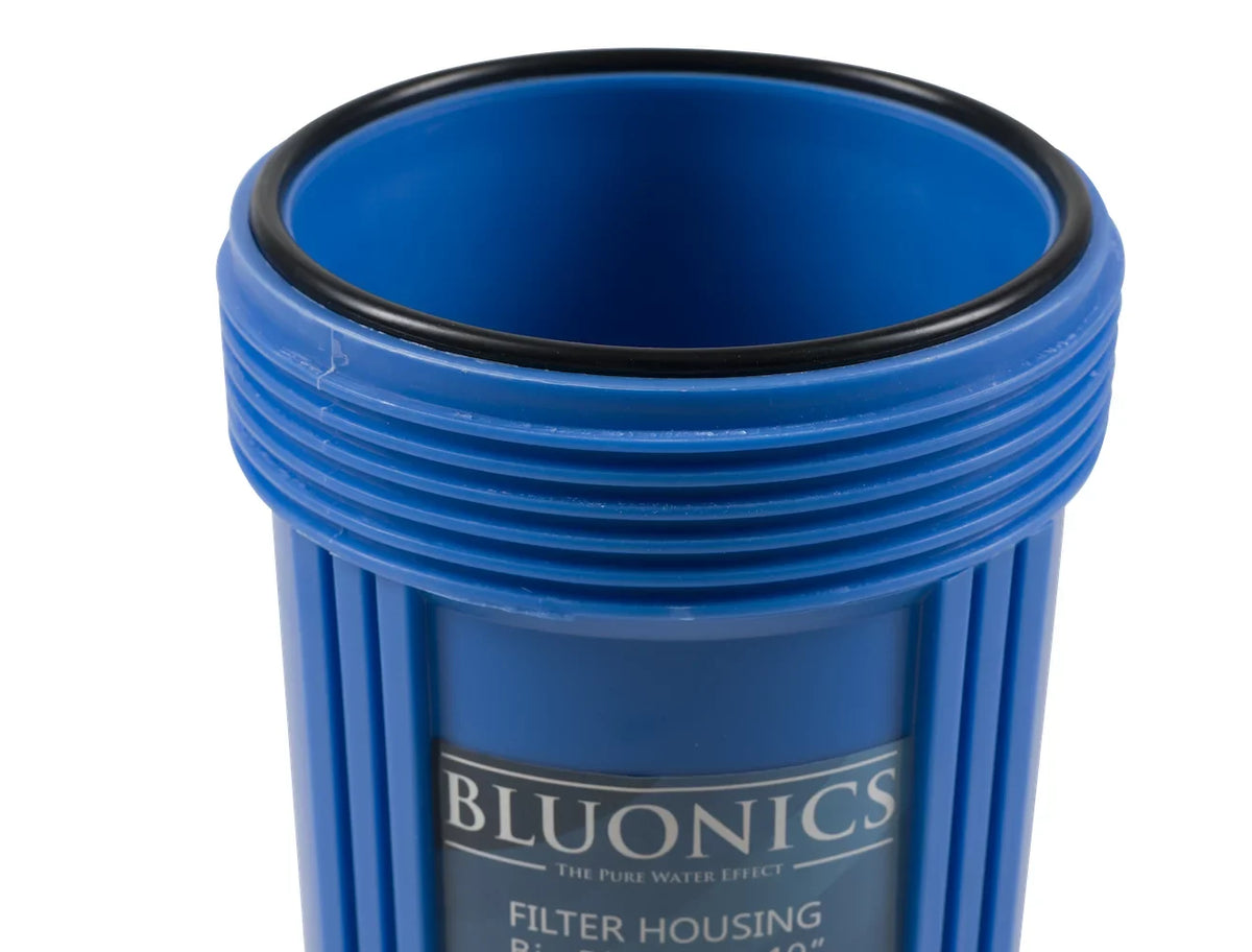 Bluonics 10" Big Blue Whole House aqua Filter with 5 Micron Sediment Cartridge for Rust, Iron, Sand, Dirt, Sediment and Undissolved Particles