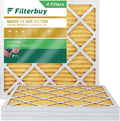 Filterbuy 17x17x1 MERV 11 Pleated HVAC AC Furnace Air Filters (4-Pack)