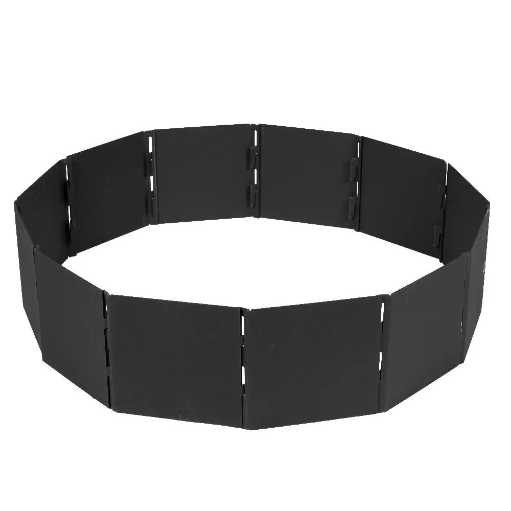 Titan top-notch Outdoors Heavy Steel 48in Campfire Pit Ring, 12 Panels, Portable Collapsible design, Easy to Transport, Campfires and Bonfires