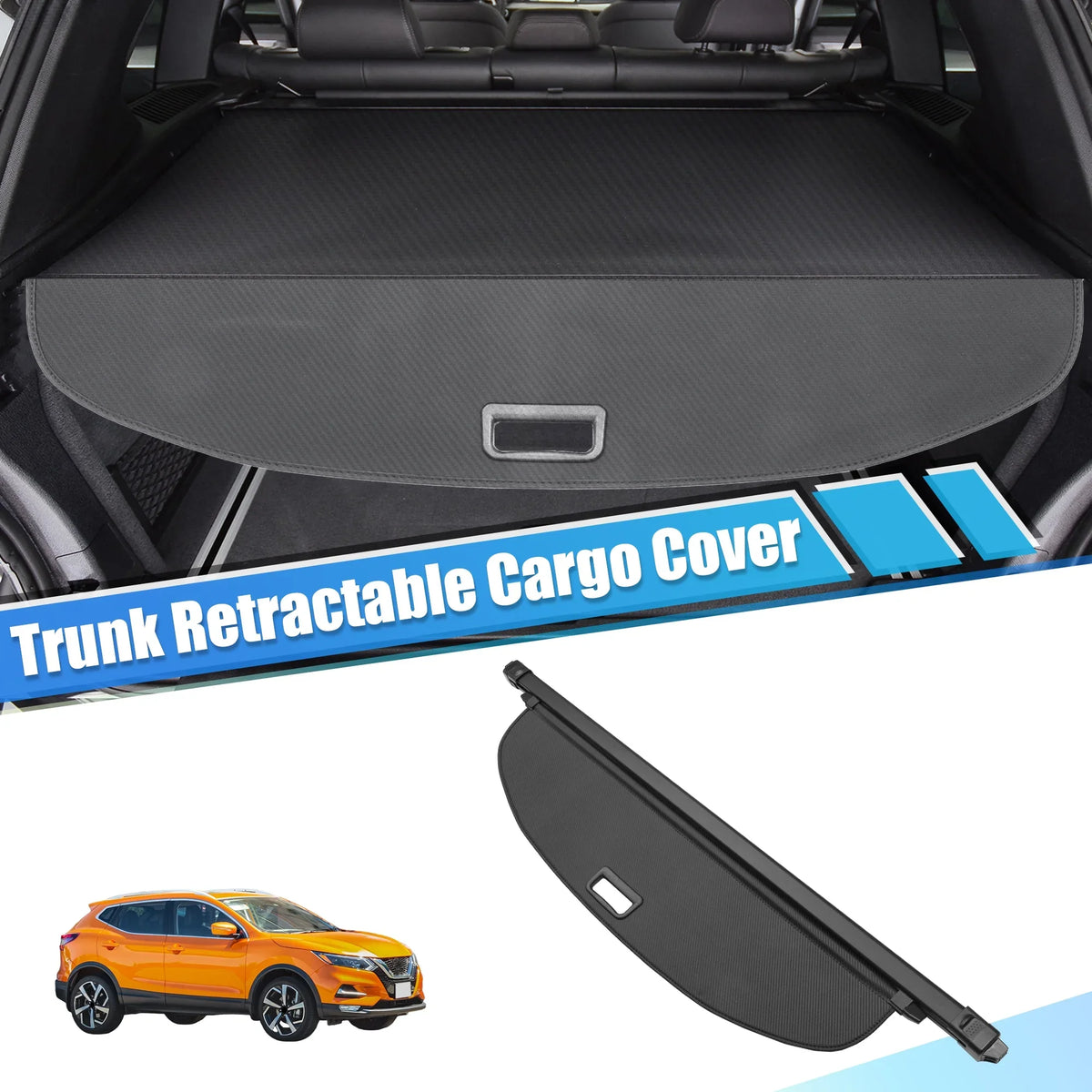 Unique Bargains Retractable Cargo protector Rear Trunk shield Shield Shade Fit for Nissan Rogue 2021-2024 Not for Rogue Sport