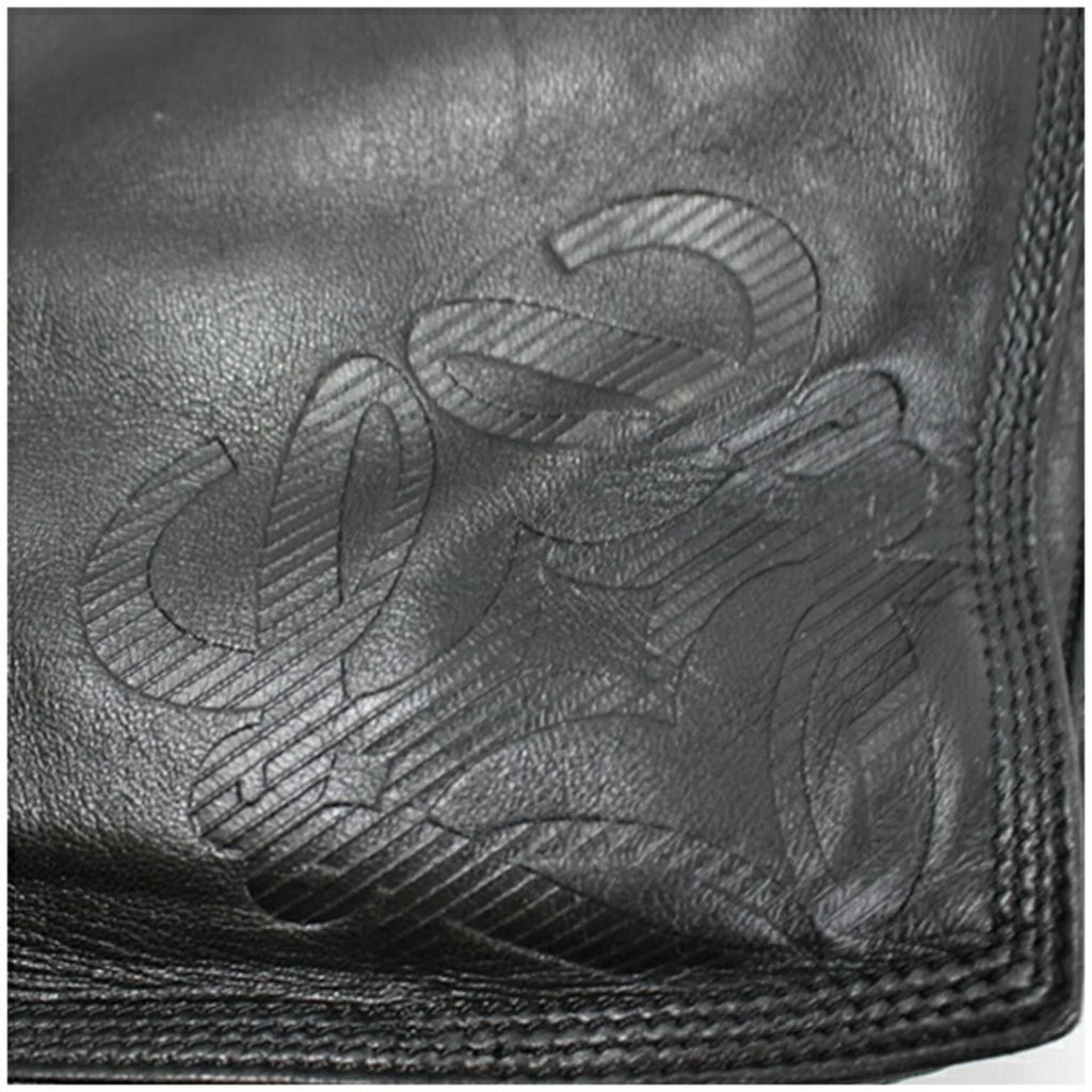 Pre-Owned LOEWE Anagram Shoulder Bag Leather Black Women's Soft (Fair)
