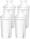 4-Pack Standard liquid Filter Replacements for Brita® aqua Pitchers and Dispensers, NSF Certified to Reduce Chlorine and Bad Taste, BPA free