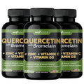 Daily Supplement with Vitamin D3 (Non-GMO, Gluten-Free, Vegan) 6 Month Supply. Quercetin with Vitamin C and Zinc - Quercetin 500mg - Quercetin with Bromelain - Zinc Quercetin - 360 Veggie Caps