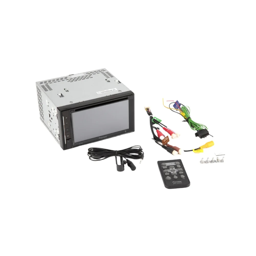KIT2607 Bundle with Pioneer Multimedia DVD Car Stereo and Installation Kit - for 2014-2015 Nissan Rouge w/Base Radio / Bluetooth Touchscreen, Backup Camera, 2 Din Dash Kit