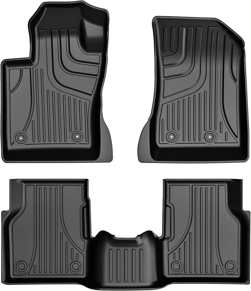 AOMSAZTO Automotive Car Floor Mats for Jeep Compass 2017 2018 2019 2020 2021 2022 2023, All atmospheric conditions Floor Liners Include 1st & 2nd Row (Not Fit 2017 Single Driver-Side Floor Hook Model)