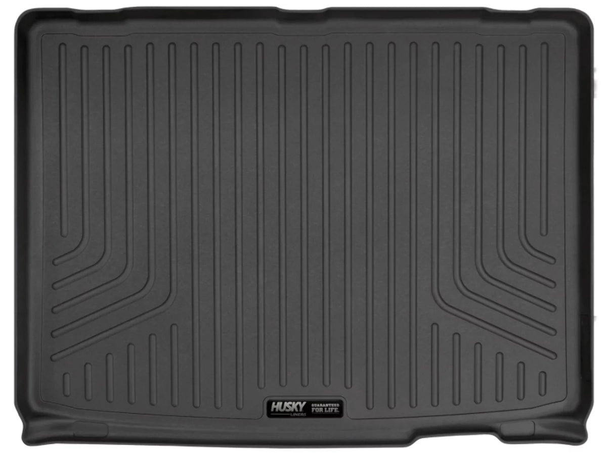 Husky by RealTruck Weatherbeater Series Cargo Liner behind 3rd Row Black suitable with 21 Chevrolet Suburban/GMC Yukon XL appropriate with select: 2021-2023 Cadillac Escalade