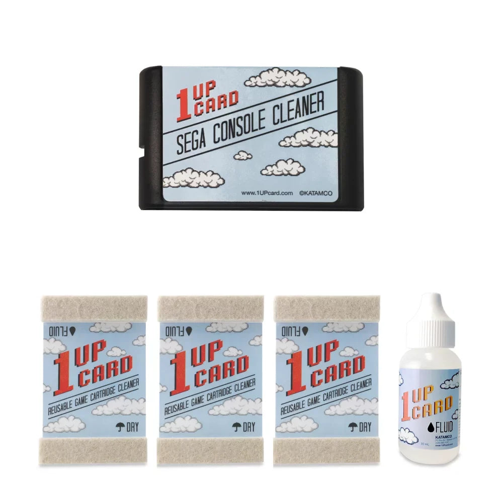 Cleaning Kit matching With SEGA / Mega Drive Console And Video Game Cartridges By 1UPcard