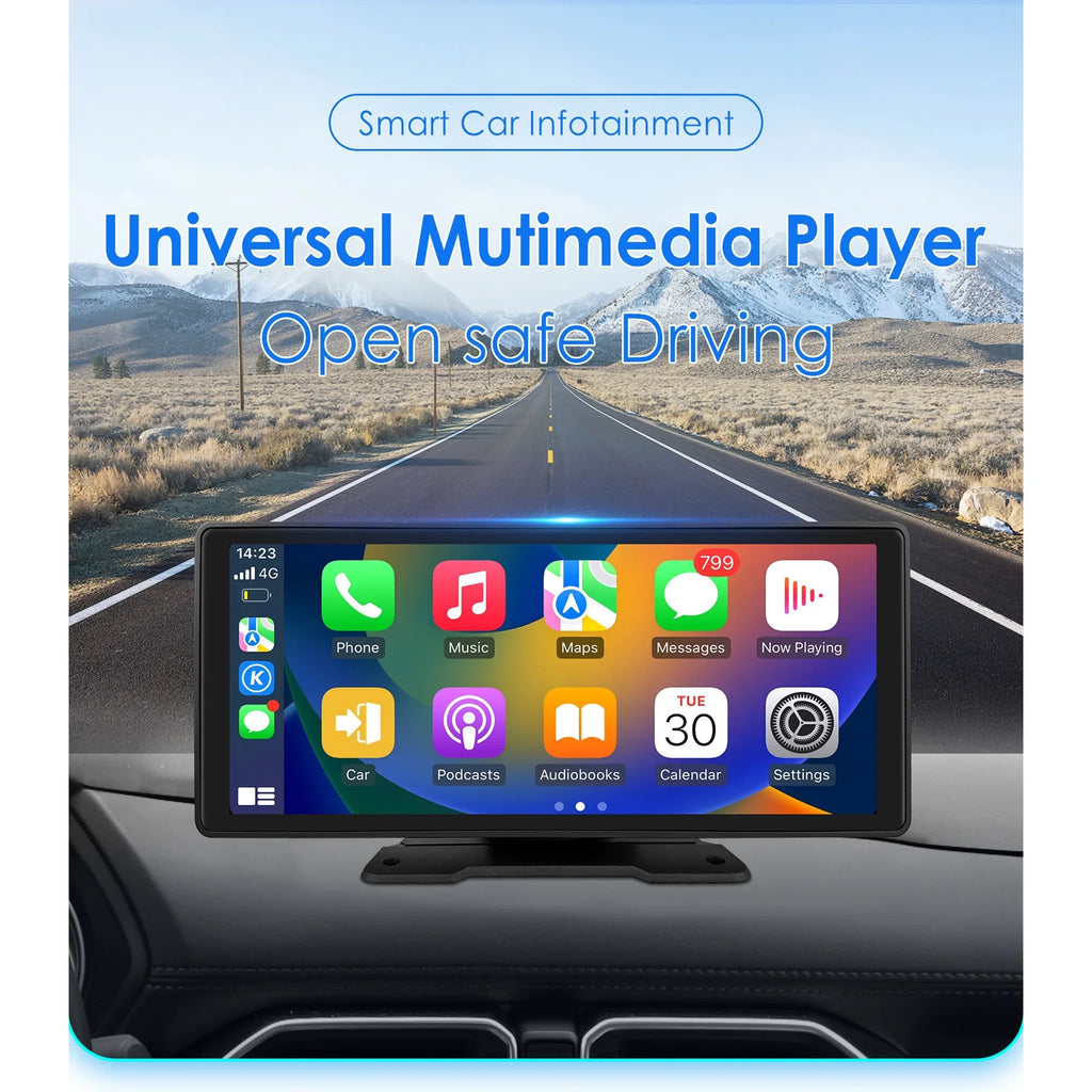 Android Auto Wireless  Carplay 360° Adjustable 10.26 Inch Touchscreen Car Radio Stereo Head Unit Bluetooth GPS Navigation Player With Backup Camera