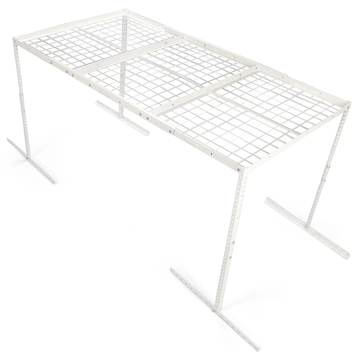 Kojem 3x6 Overhead Garage Storage Adjustable Ceiling Storage Rack, 72" Length x 36" Width x 40" Height, White