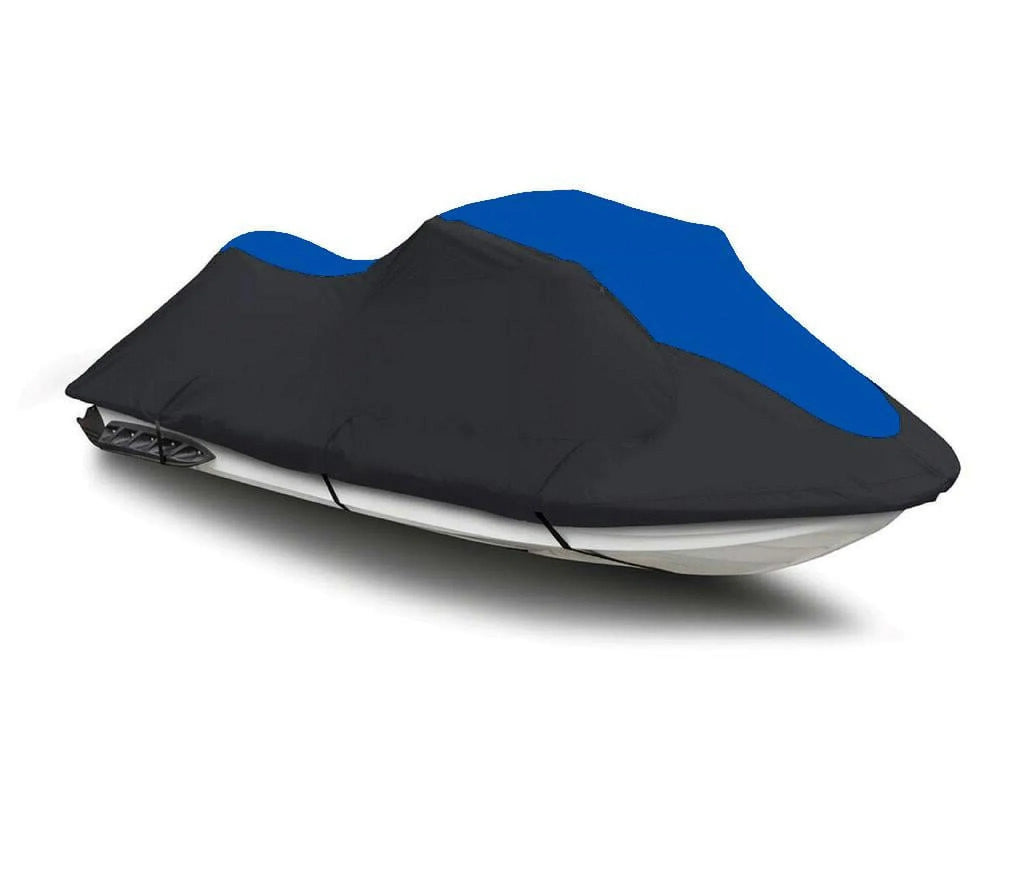 BLACK / BLUE HEAVY-DUTY, 600 DENIER shield matching for Polaris MSX 110 2003 2004 Travel PWC Jet Ski wrap