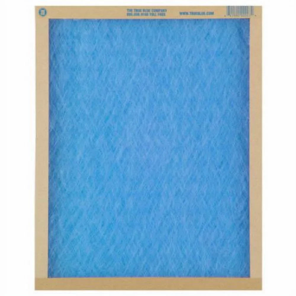 True Blue 122221 22" x 22" x 1" Flat Panel Spun Fiberglass Disposable Furnace Air Filter MERV 2 - Quantity of 12