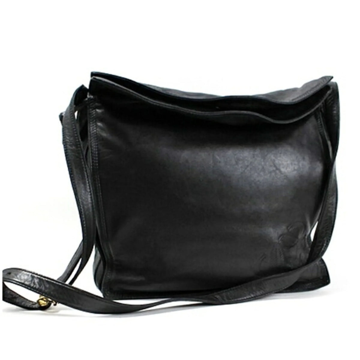 Pre-Owned LOEWE Anagram Shoulder Bag Leather Black Women's Soft (Fair)