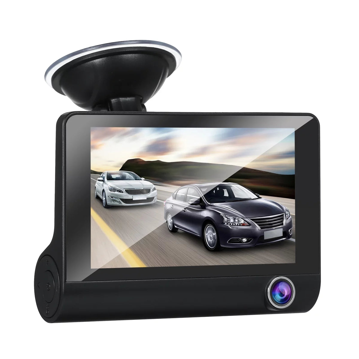Tomshoo 1080P Full Dash Cam with 4 Inch IPS Screen, Front and Rear Dual Camera, Wide Angle Vision, Loop Recording Drive Safely with this Dash Cam!
