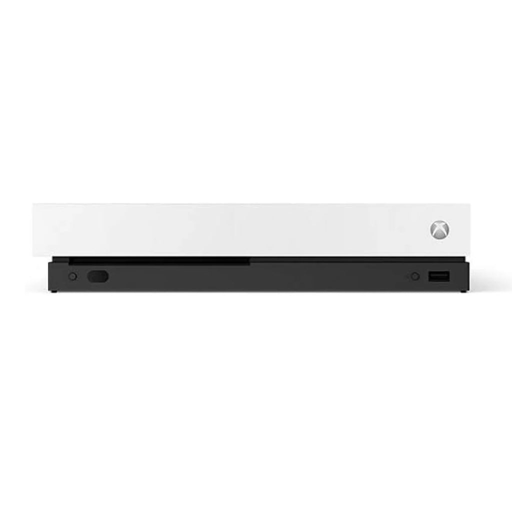 Pre-Owned  Xbox One X 1TB with 2 Controller, 4K Ultra HD White with BOLT AXTION Cleaning Kit Headset Bundle (Refurbished: Like New)
