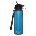Seychelle Stainless Steel aqua Filter Bottle - Alkaline aqua Filter - Insulated Double Walled aqua Bottle - Vacuum Sealed - 26oz (Metallic Blue)