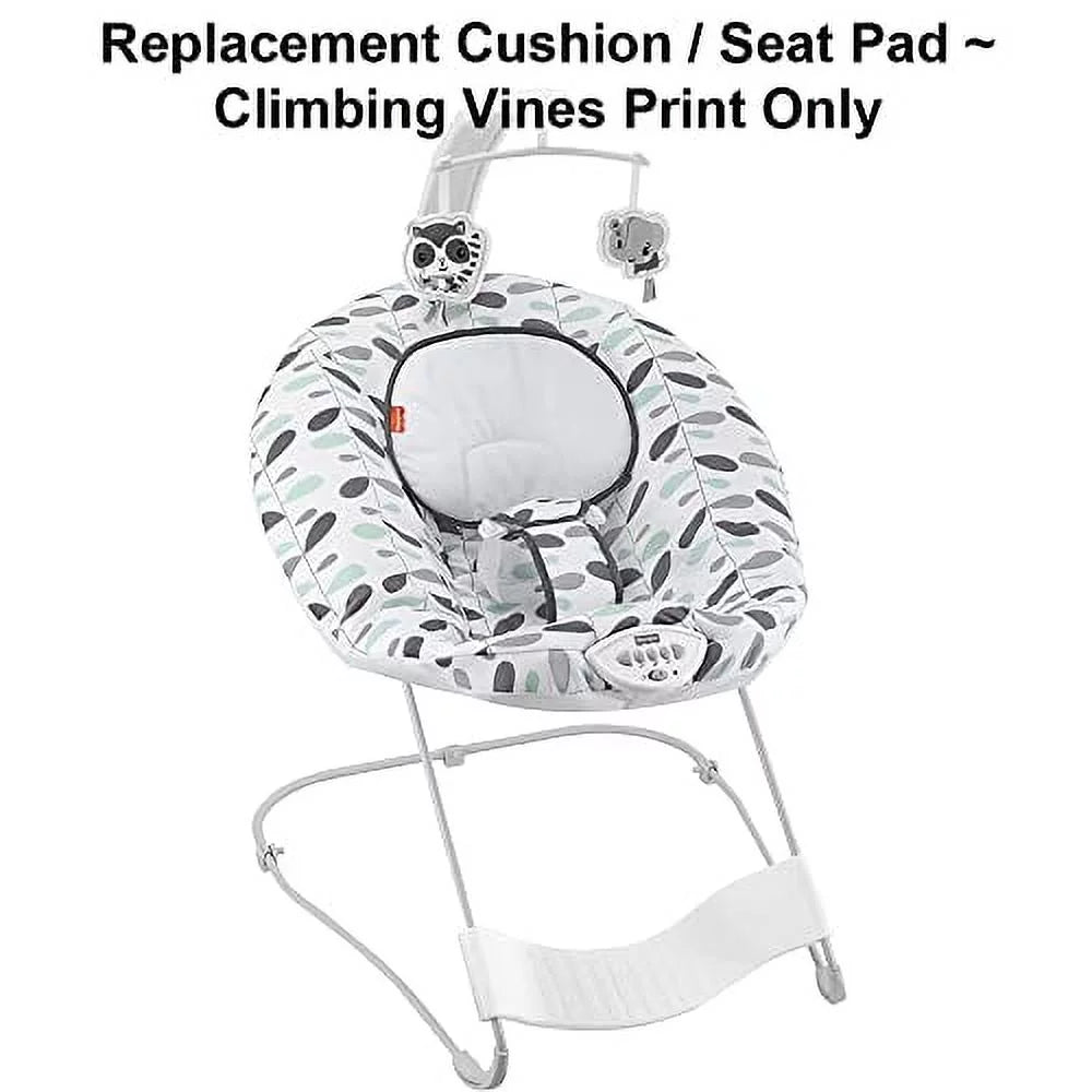Replacement Part for Fisher-Price See & Soothe Deluxe Baby Bouncer - GVG02 ~ Replacement Cushion/Seat Pad ~ Climbing Vines Print
