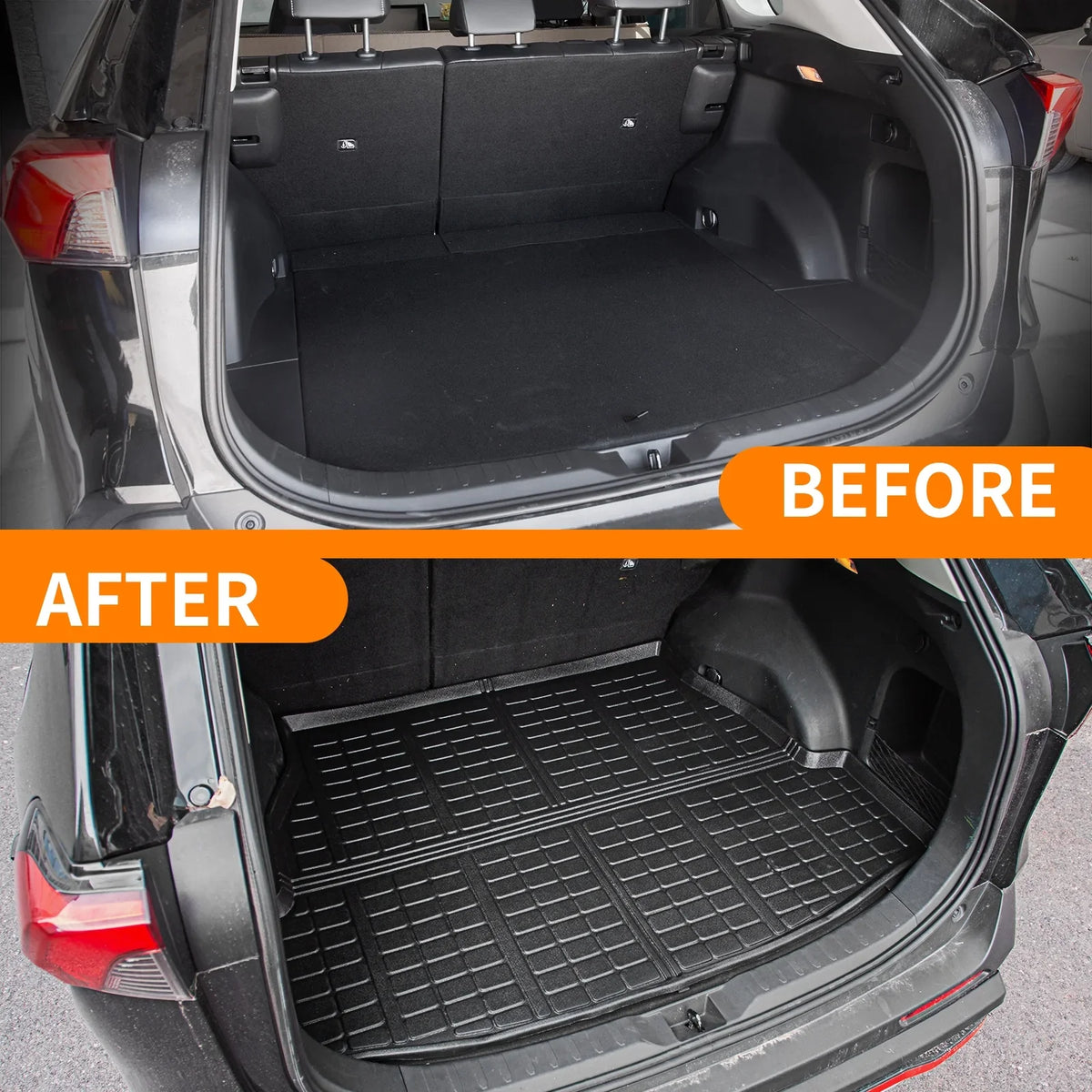 Fit 2019 2020 2021 2022 2023  Rav4 Trunk Mat TPE Cargo Liner All elements Rubber Mat  Rav4 Accessories (Rear Trunk Mat)