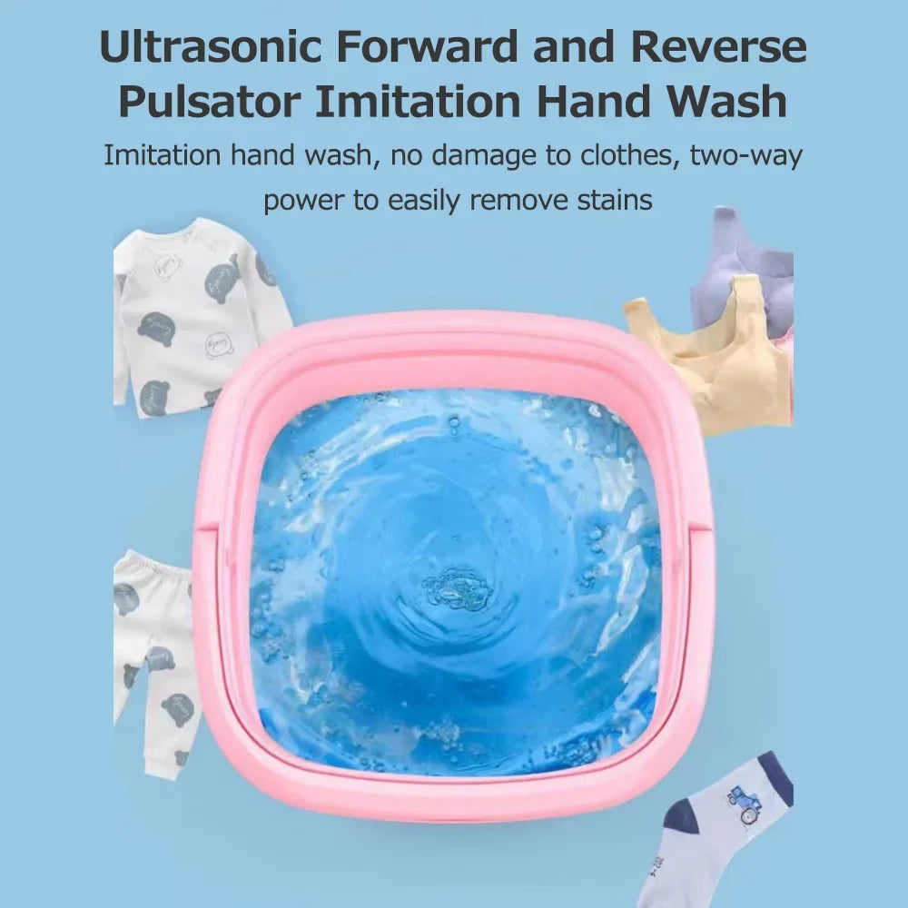 Small Household Folding Portable Automatic Forward and Reverse Pulsator Elution Dual Purpose Imitation Hand Wash with Drain Hole Fruit