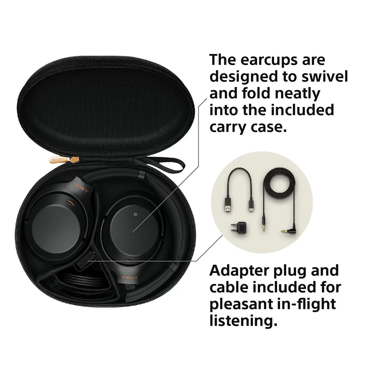 Restored  WH1000XM3 Noise Cancelling Wireless Bluetooth Over the Ear Headphones, Black (Refurbished)