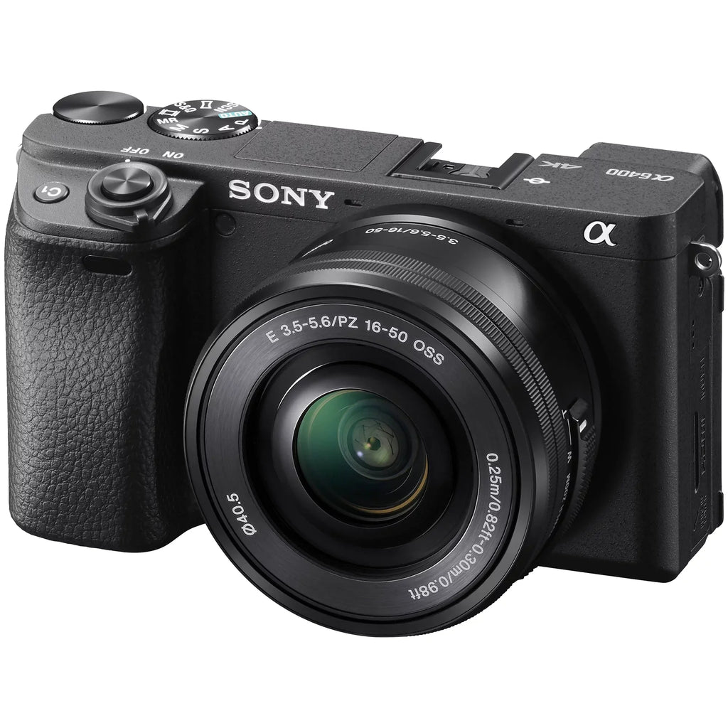 Alpha a6400 Mirrorless Digital Camera with E PZ 16-50mm OSS Lens, 64GB SanDisk Card, Tripod, Case, ZeeTech Accessory Bundle