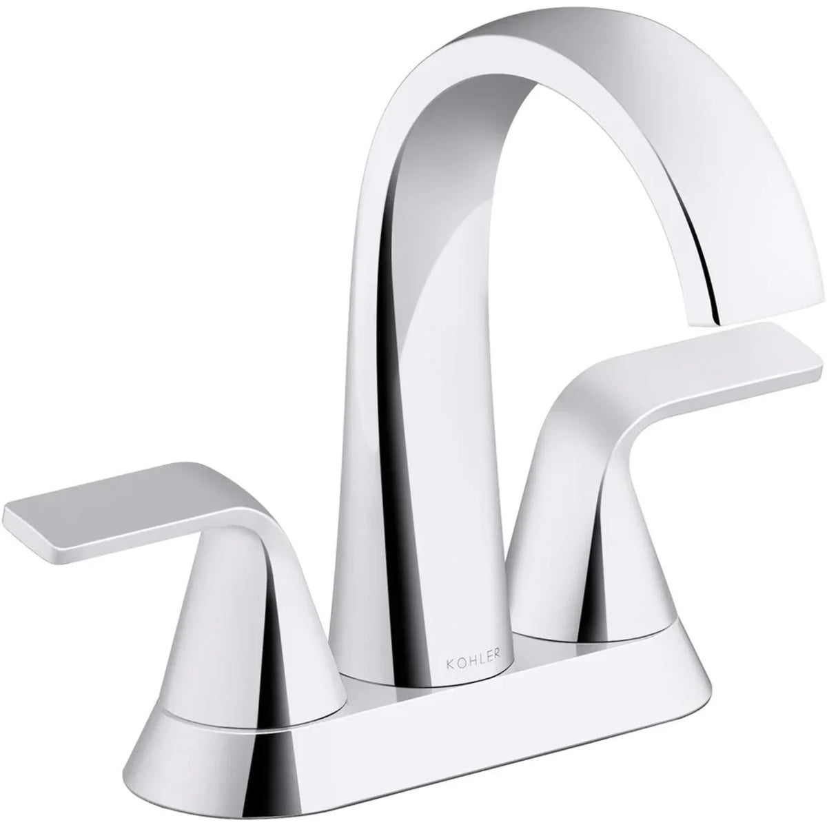 Centerset 2-Handle Bathroom Faucet in Polished Chrome. KOHLER Cursiva 4 in