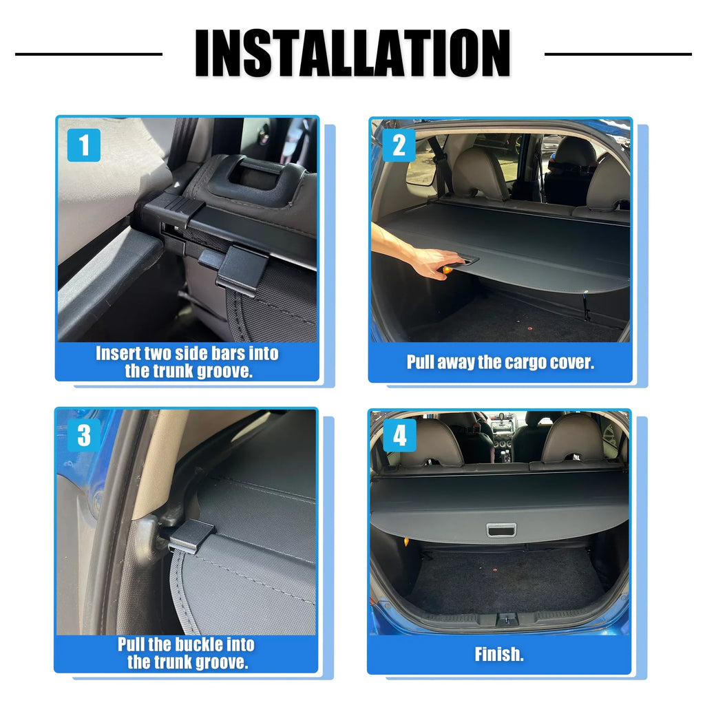Unique Bargains Retractable Cargo protector Rear Trunk shield Shield Shade Fit for Nissan Rogue 2021-2024 Not for Rogue Sport