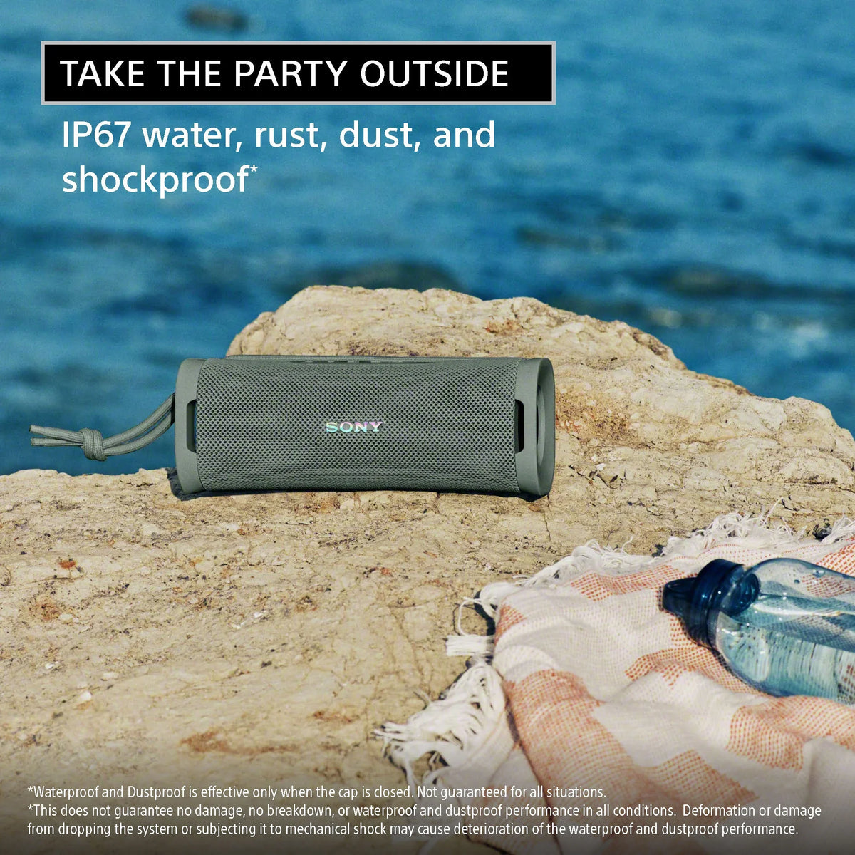 ULT FIELD 1 Wireless Ultra Portable Bluetooth Compact Speaker, IP67 Waterproof, Dustproof, Shockproof and Rustproof - Black