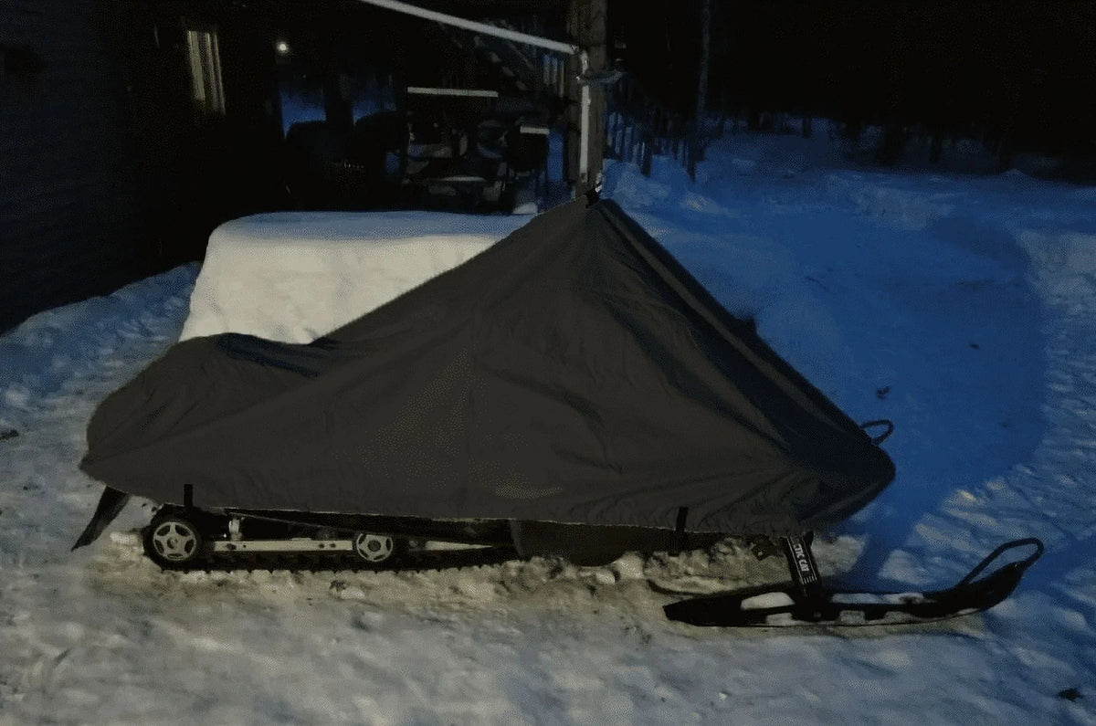 All Black.. 200 Denier Storage Snowmobile protector appropriate for the 2014-2015 Ski Doo Bombardier Model GSX SE E-TEC 800R Snowmachine Sled