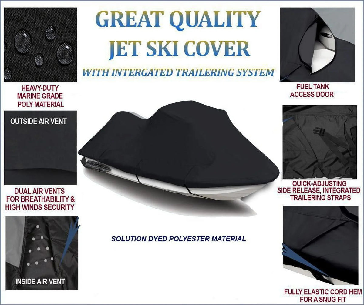 BLACK PWC 600D JET SKI wrap matching for Sea Doo Sea-Doo Bombardier GS Inter First Series 2001 1-2 Seater