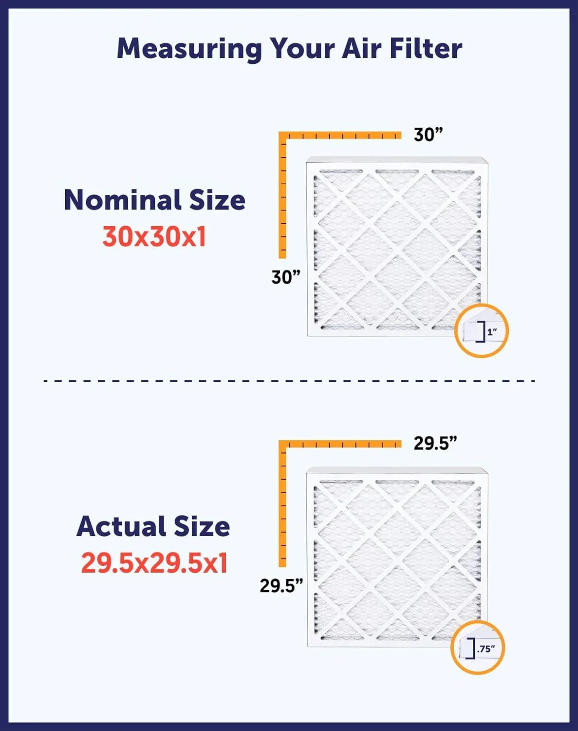 Filter King 35.5x53.5x1 Air Filter | 4-PACK | MERV 8 HVAC Pleated A/C Furnace Filters | MADE IN USA | Actual Size: 35.5 x 53.5 x .75"