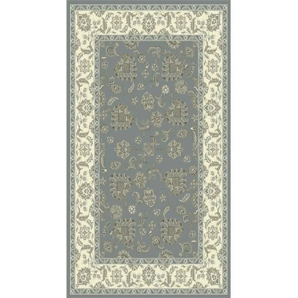 Traditional Rectangle Rug, Dark Blue & Ivory. DynamicRugs LE71058020510 58020 Legacy Collection 6.7 x 9.6 in