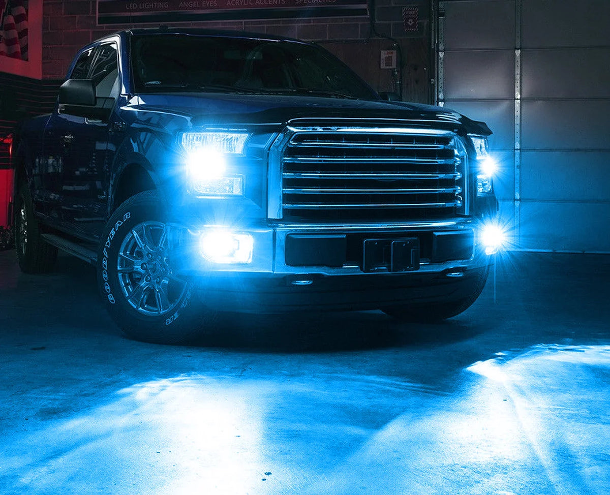 FZPJJNB 9005+H8/H9/H11 for  Explorer 2011-2015 Ice Blue Led Headlights Bulb Fog Light,HKL,C07