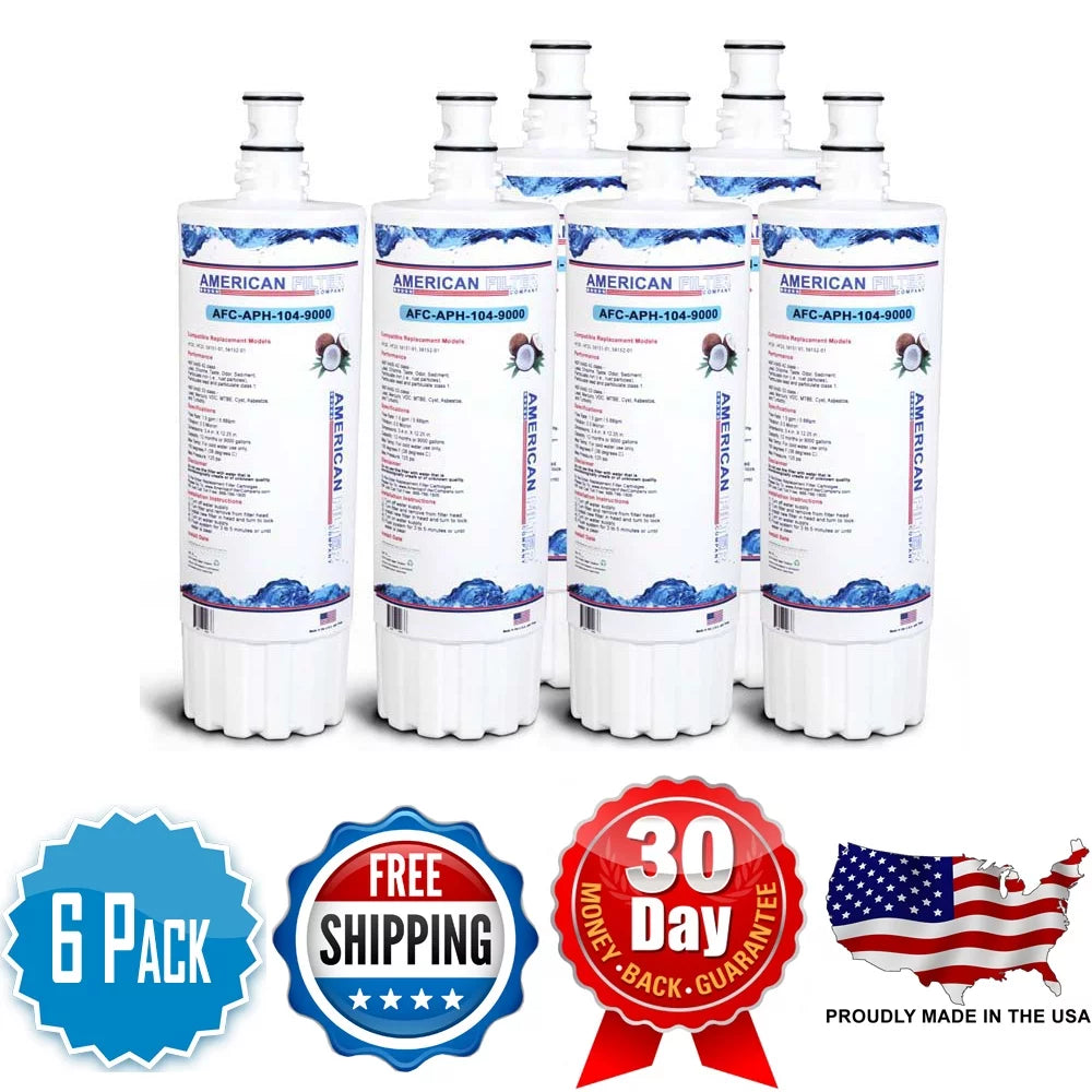 AFC Brand , aqua Filters , suitable with BodyGlove® BG-1000 - 6 Pack - Made in U.S.A.