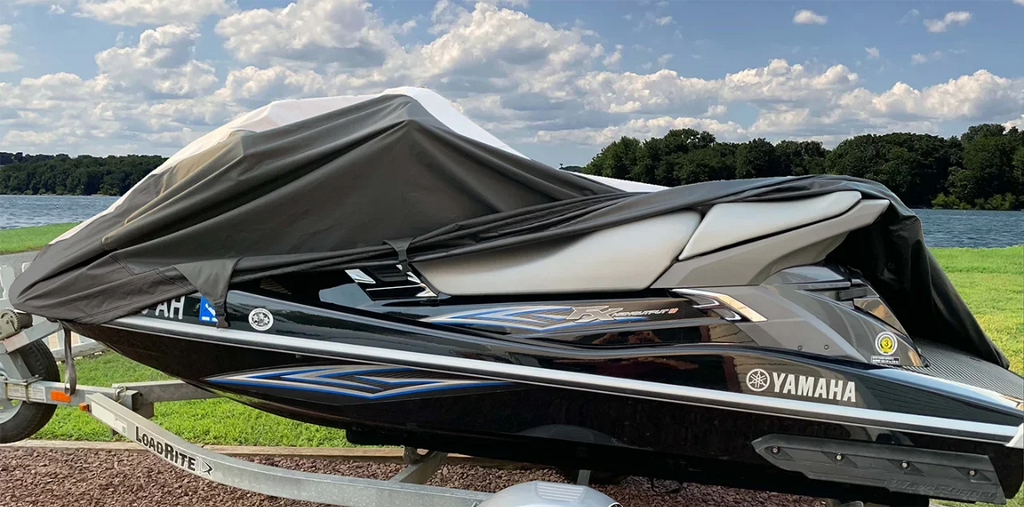SUPER HEAVY-DUTY PWC 600D JET SKI protector suitable for Sea Doo Sea-Doo GTX 2000-2001, GTX Limited 2005-2008 Jet Ski Watercraft protector Black/Grey
