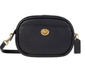 COACH Soft Pebble Leather Camera Bag with Leather Strap Black One Size C5809-B4/