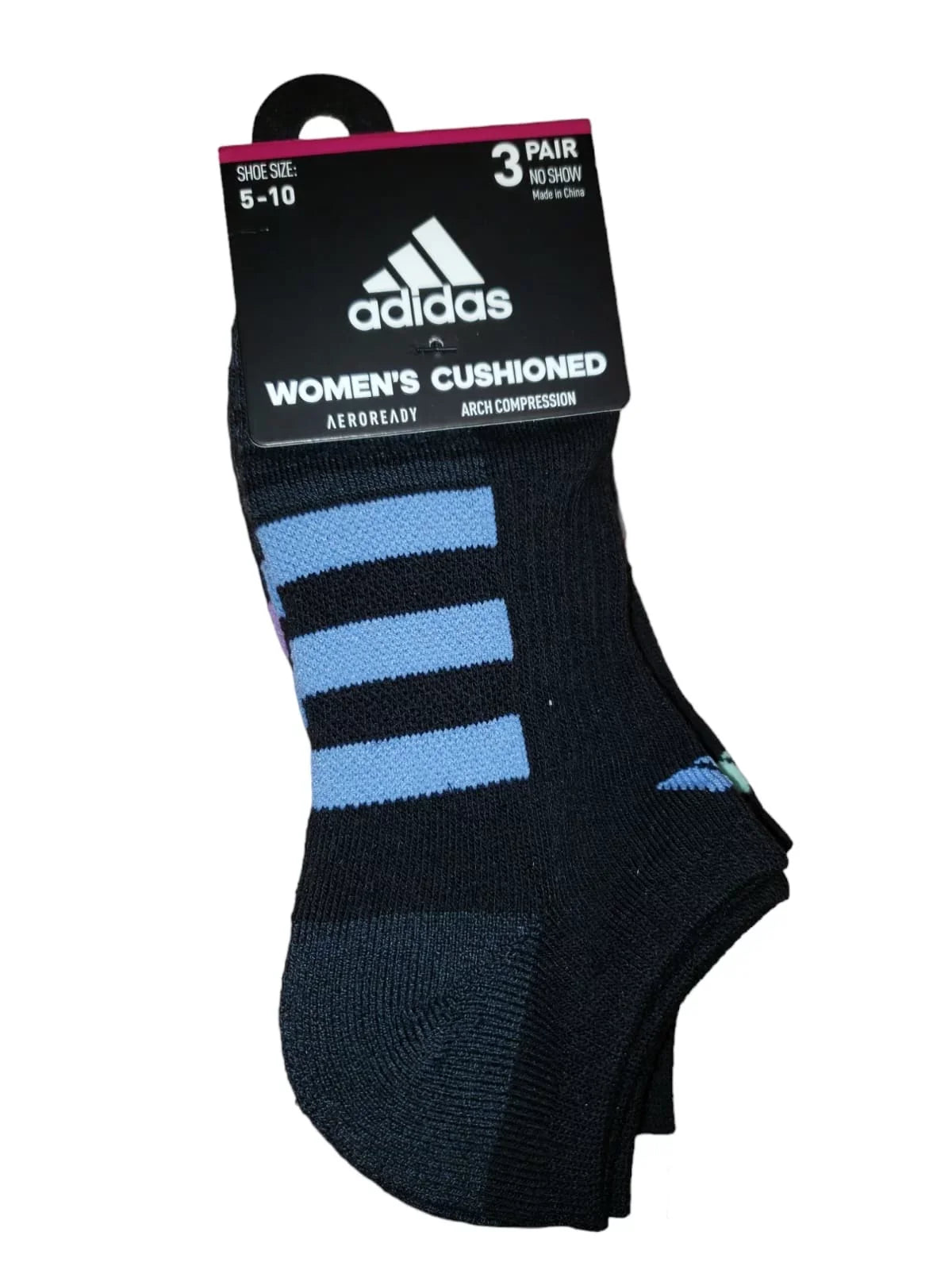 Women's Cushioned No Show Socks (3-Pair)
