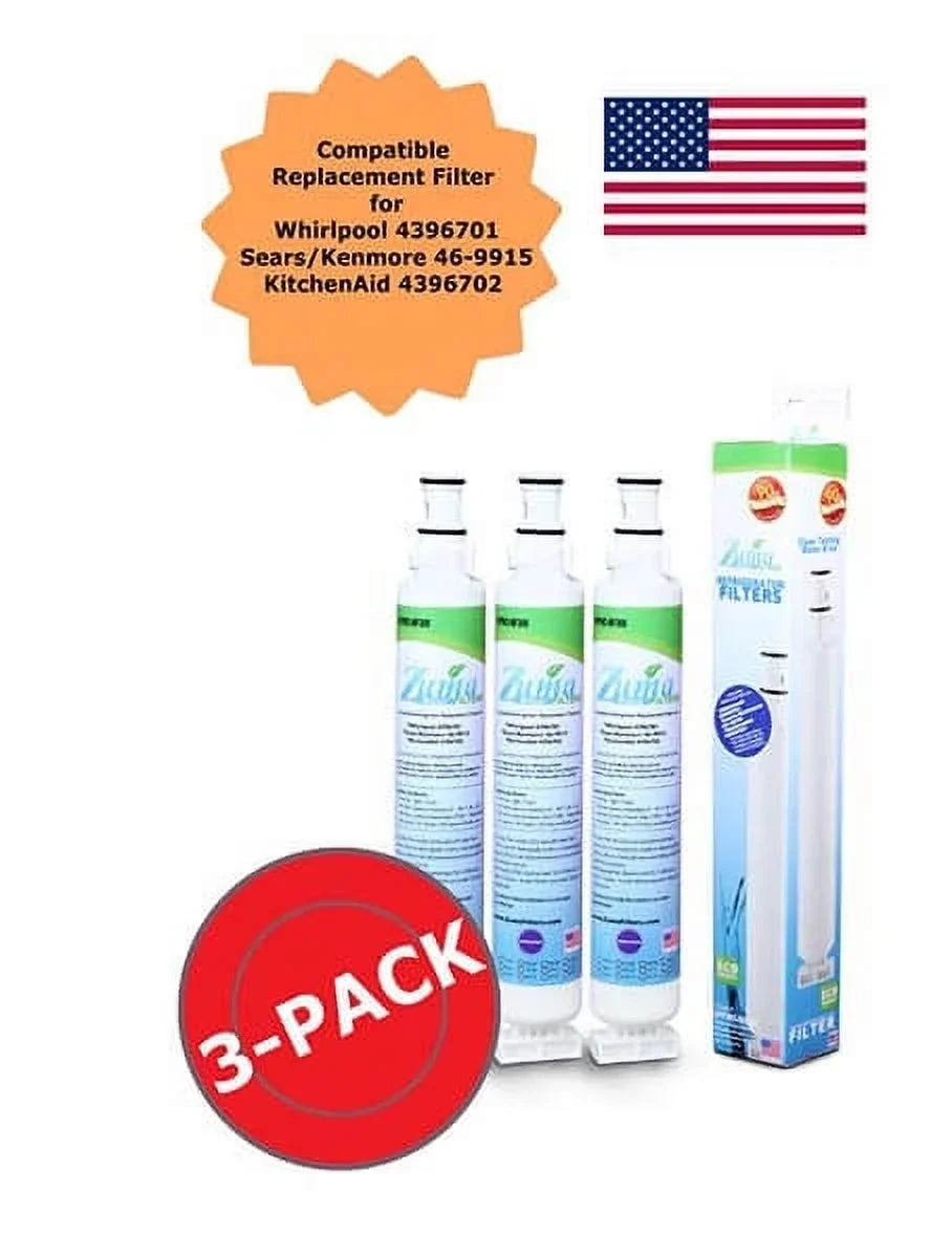 ZUMA Brand , moisture and Ice Filter , Model # OPFW3-RF300 , matching with Whirlpool® WF293 - 3 Pack - Made in U.S.A.