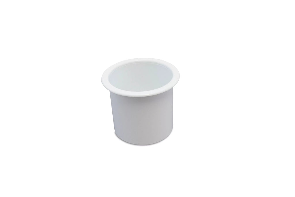 10 Cup Holder Plastic Pocket Recessed Drop In Insert Universal for ship RV Car Truck Sofa Game Table Marine Pontoon Motorhome Camper White