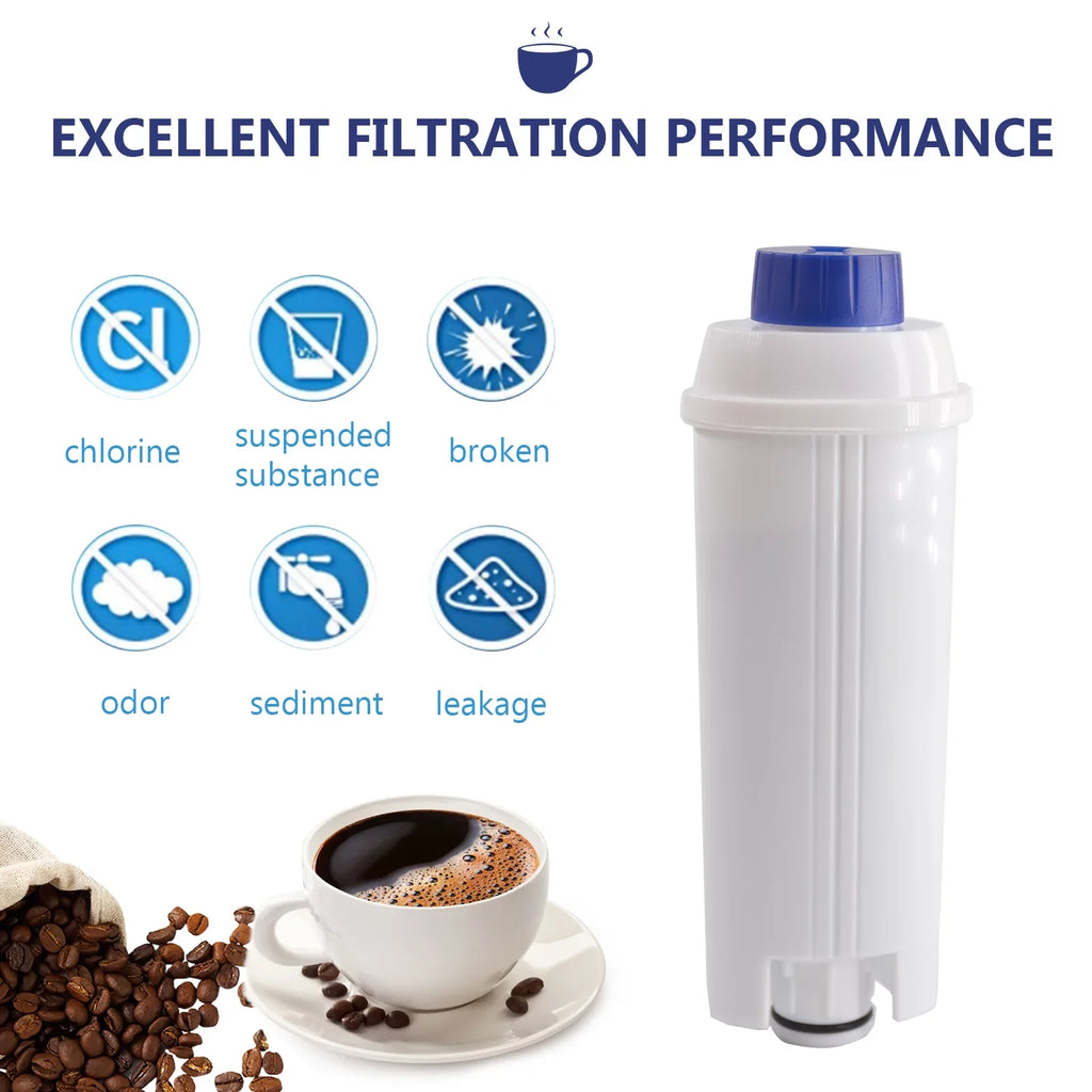 4Pcs Coffee Replacement Filter Cartridge Replacement Filter Coffee Filter suitable with Delonghi DSL C002 Maker Machine Coffee Machine Accessory Filter for Coffee Maker