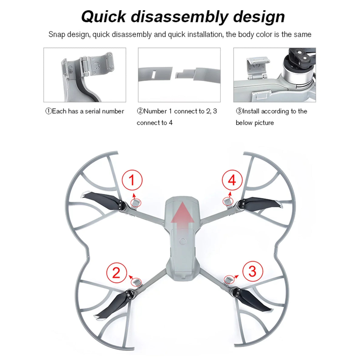 CACAGOO suitable with AIR 2S/Mavic Air 2 Propeller Guards Removable Propellers Protector Drone Accessories