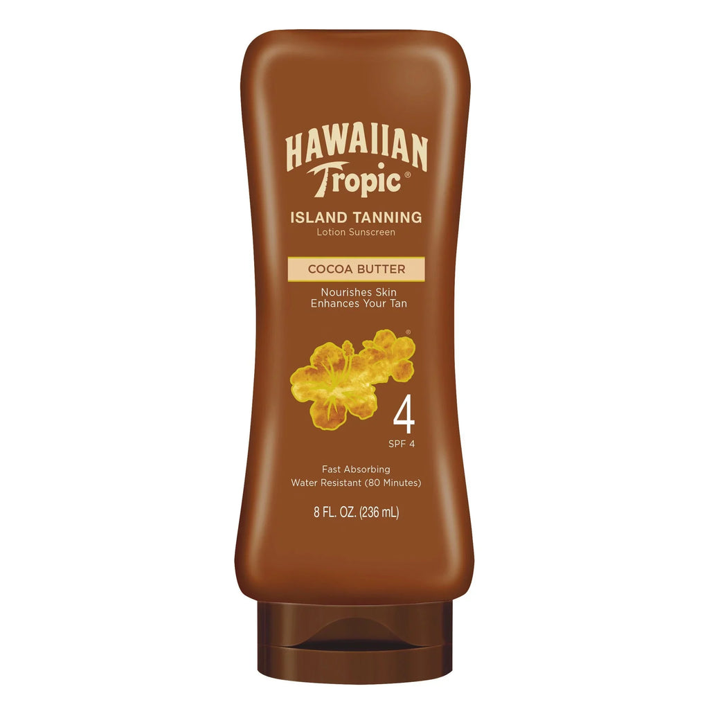 Hawaiian Tropic Tanning Lotion Protects Skin Pamper Nourishing  Spf 4, 8 oz