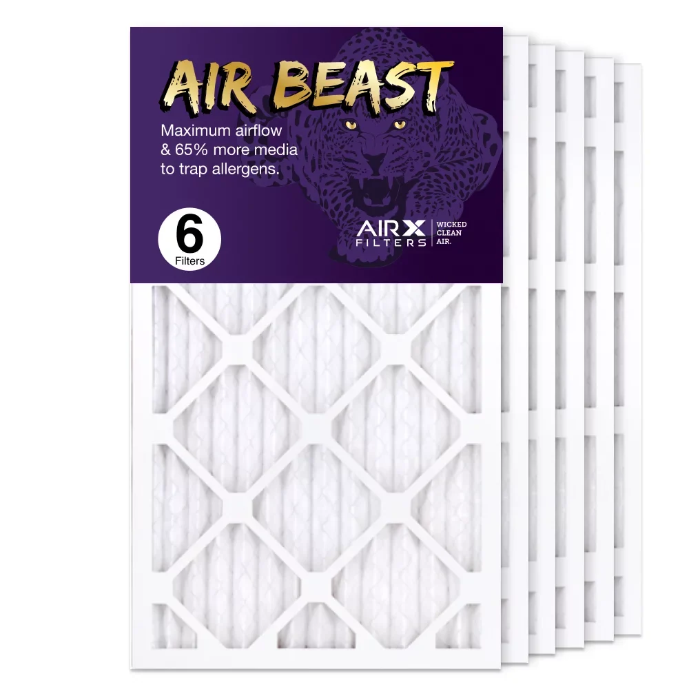AIRx Filters 14x25x1 Air Filter MERV 11 Pleated HVAC AC Furnace Air Filter, Air Beast 6-Pack Made in the USA