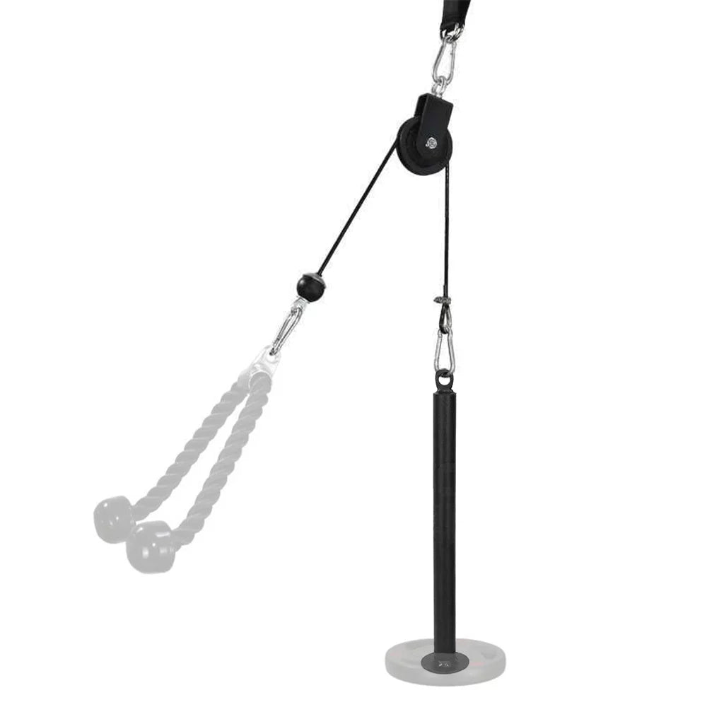 Tomfoto Pulley Cable Machine Attachment System with Upgraded Loading Pin Super-Silent Detachable 360 Degree Rotation Pulley  Fitness Arm Biceps Triceps Strength Training Home Gym Workout Equipment