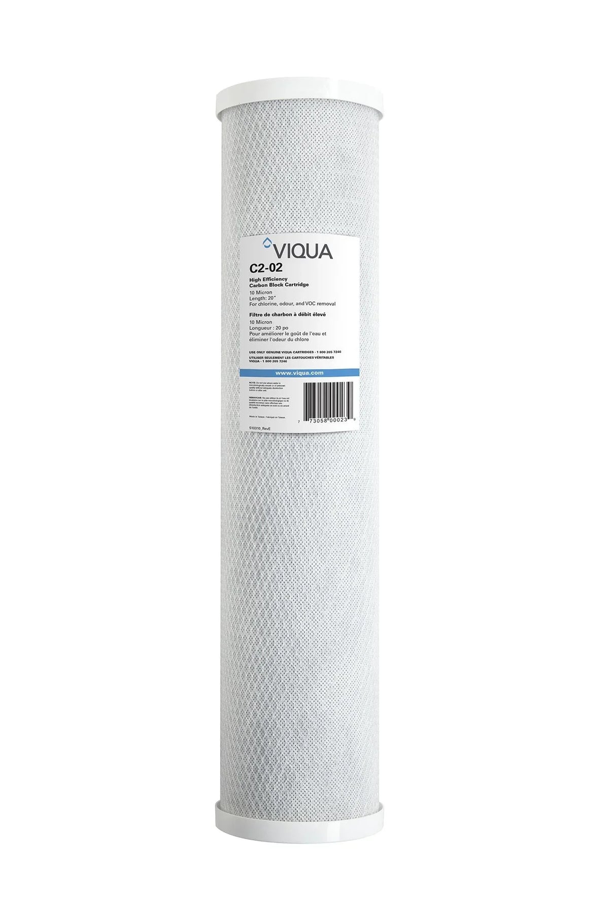 VIQUA C2-02 Whole House 20 x 4.5 Inch 10 Micron Coconut Carbon liquid Filter for VIQUA IHS12-D4, IHS22-D4, and IHS22-E4 Systems