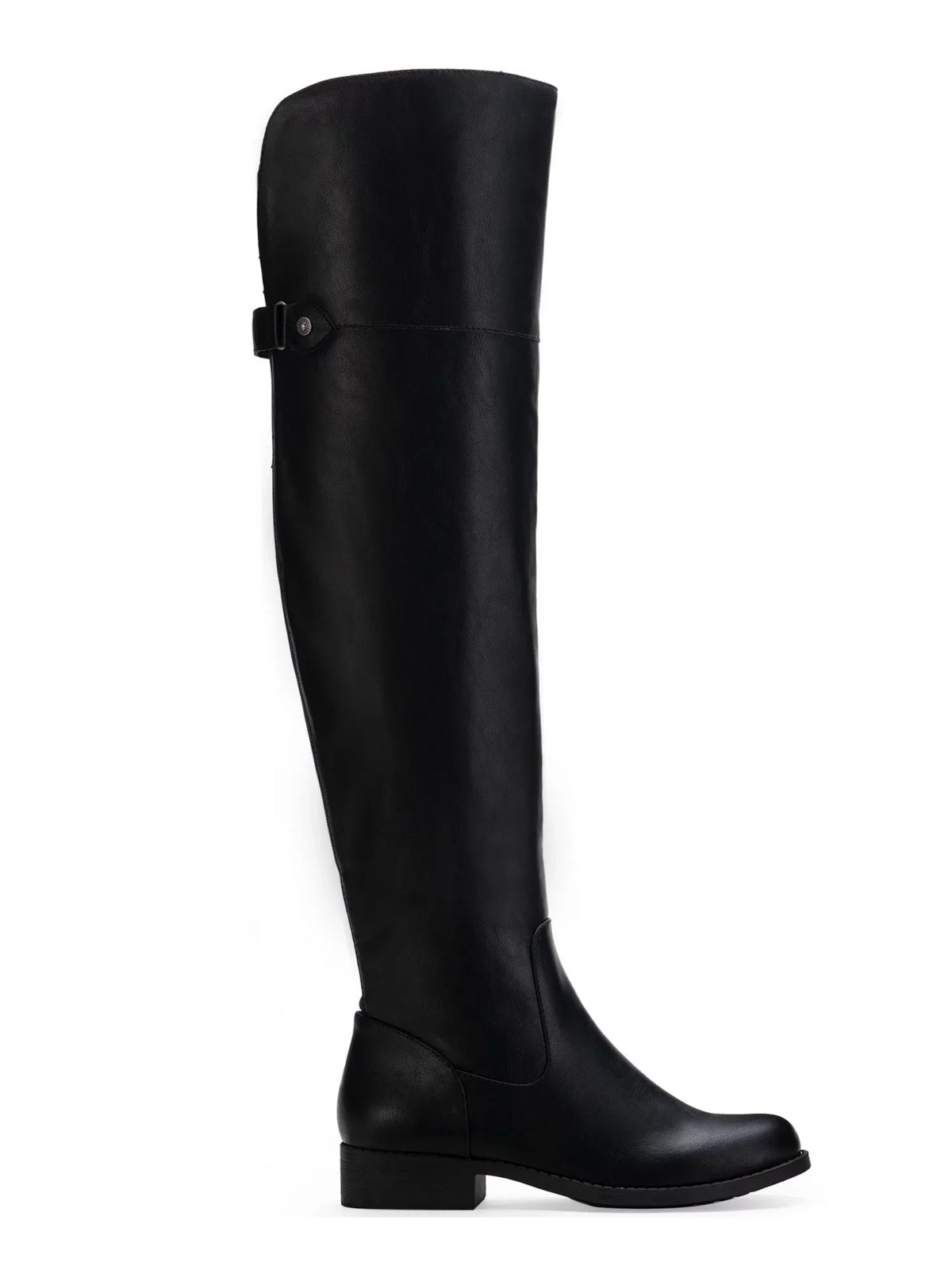 SUN STONE Womens Black Cushioned Gore Stretch Slip impervious Allicce Round Toe Block Heel Zip-Up Dress Boots Shoes 11 M