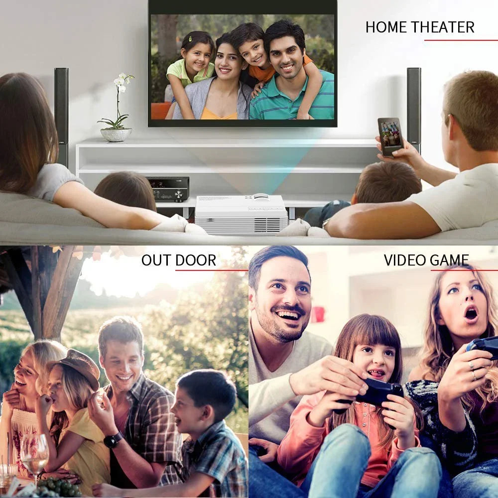 VANKYO Leisure 3 1080P Supported Mini Projector with 65000 Hours Lamp Life, LED Portable Projector Support 200'' Display, appropriate with TV Stick, PS4, HDMI, VGA, TF, AV and USB (White)