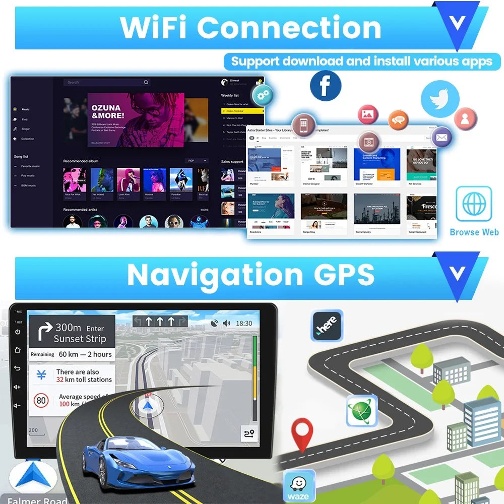 Podofo 2+32G for Hyundai Elantra 2014-2016 Wireless Carplay Android Auto Mirror Link 9'' Touchscreen Car Stereo Radio Android 11 System WIFI GPS Hifi FM Bluetooth Usb, AHD Backup Camera