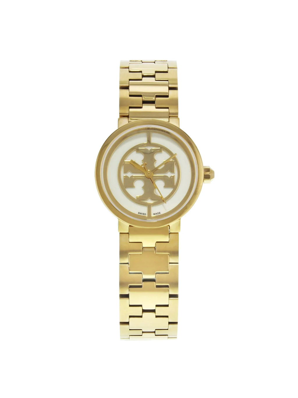 Pre-Owned Tory Burch Reva 21mm Gold Tone Stainless Steel Quartz Ladies Watch TRB4030 (Good)